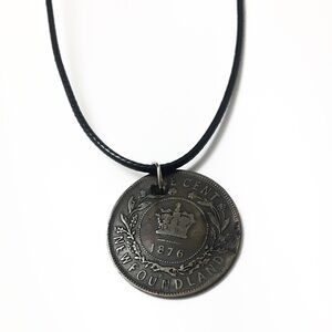 Antique 1876 Coin Necklace—Authentic Victorian Era